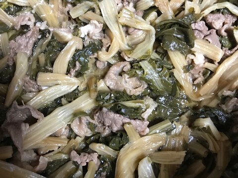 京菜と牛肉の鍋
